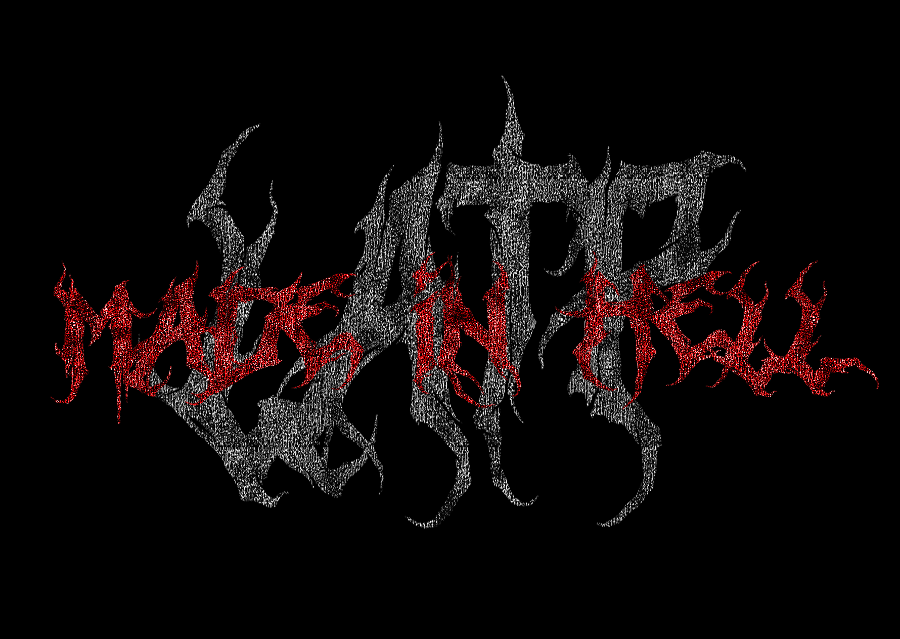 Text 'Made in Hell' in a stylized, gothic font on a black background
